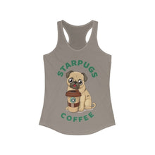 Cargar imagen en el visor de la galería, Starpugs Coffee &amp; Pug Lover Racerback Tank Top
