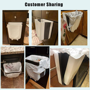 Cabinet Door Mounted Folding Trash Can / Waste Bin