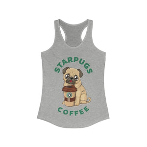 Starpugs Coffee & Pug Lover Racerback Tank Top