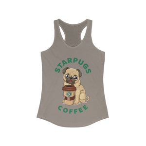 Starpugs Coffee & Pug Lover Racerback Tank Top