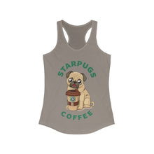 Load image into Gallery viewer, Starpugs Coffee &amp; Pug Lover Racerback Tank Top
