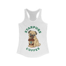 Load image into Gallery viewer, Starpugs Coffee &amp; Pug Lover Racerback Tank Top
