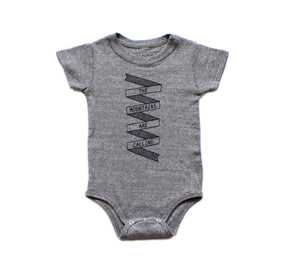 Infant Mountains Onesie-Heather Gray