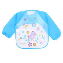 Load image into Gallery viewer, Baby Full Sleeve Bib Corner of Carina Bird Blue United States (4-15 days) 40x36cm
