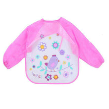 Load image into Gallery viewer, Baby Full Sleeve Bib Corner of Carina Bird Pink United States (4-15 days) 40x36cm
