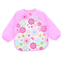 Load image into Gallery viewer, Baby Full Sleeve Bib Corner of Carina Flowers Pink United States (4-15 days) 40x36cm
