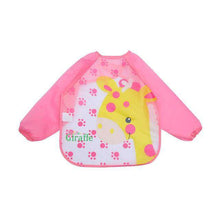 Load image into Gallery viewer, Baby Full Sleeve Bib Corner of Carina Giraffe Pink United States (4-15 days) 40x36cm
