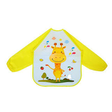 Load image into Gallery viewer, Baby Full Sleeve Bib Corner of Carina Giraffe Yellow United States (4-15 days) 40x36cm
