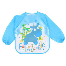 Load image into Gallery viewer, Baby Full Sleeve Bib Corner of Carina Jungle Blue United States (4-15 days) 40x36cm
