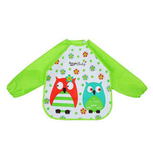 Load image into Gallery viewer, Baby Full Sleeve Bib Corner of Carina Owls Green United States (4-15 days) 40x36cm
