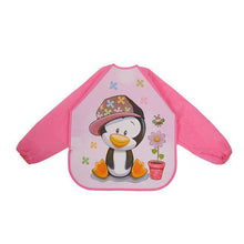 Load image into Gallery viewer, Baby Full Sleeve Bib Corner of Carina Penguin Pink United States (4-15 days) 40x36cm
